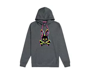 Sudadera con capucha gris ligera para hombre Psycho Bunny Holloway B6H176N1PC-WHT - Imagen 1 de 1