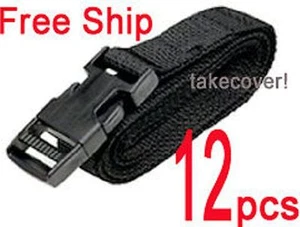 12x BOAT COVER TIE DOWN STRAPS KIT 1" x 12' buckle male female end FAST SHIP - Bild 1 von 2