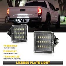 Full LED Black License Plate Lights Lamps For 2016-21 Toyota Tacoma/14-21 Tundra