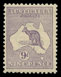 1913 9d Violet 1st Wmk Kangaroo MUH. Attractive. - Picture 1 of 1