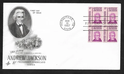 #1286  10c Andrew Jackson - ArtCraft FDCB4 Cover