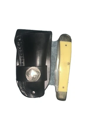 Funda de cuchillo trampero de cuero personalizada para---estuche---fabricante de moros---puma (bronceado C) Foto 1 de 4