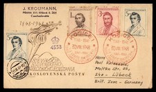 Mayfairstamps 1948 Czechoslovakia Men Combo Torch Praha Cover aad_89917