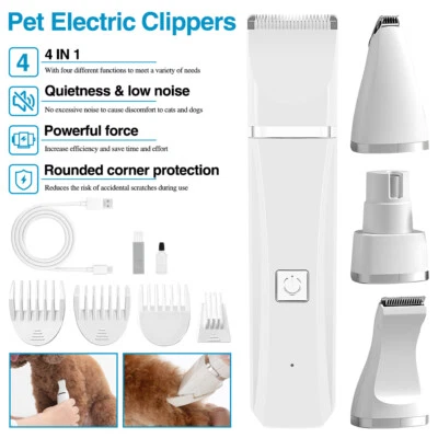 Professional Pet Cat Dog Clippers Grooming Kit Pet Hair Trimmer Electric Shaver - image 1 of 4