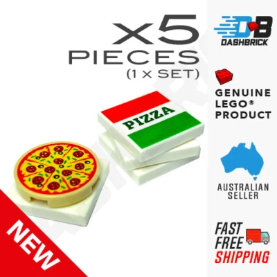 Genuine LEGO® Minifigures™ Accessories - Pizza Combo Pack, Food, Box - NEW - Image 1 of 4