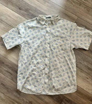 Camisa Daniel Cremieux SIGNATURE Sea Shell Manga Corta Para Hombre L Usada en Excelente Condición Foto 1 de 4