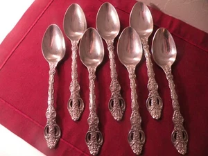 Set Of 7 Lifetime LCU4 Soup Spoons Stainless Steel Pierced 7 1/4" - Picture 1 of 6
