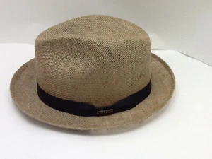 NEW STETSON  MEN'S "EXCELSO" STRAW FEDORA TAN UPF 50+ MAXIMUM PROTECTION - Picture 1 of 14