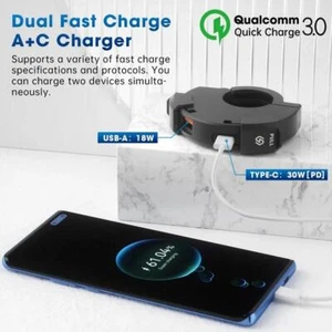 Universal QC3.0 Motorrad USB Ladegerät 48W USB-C Netzteil Wasserdicht U9E3 - Zdjęcie 1 z 9