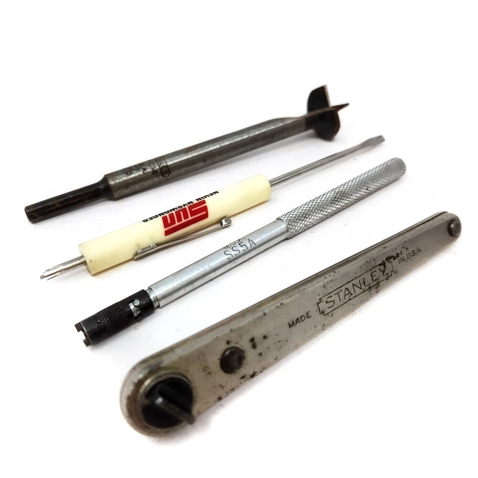 4 Pcs Blue Point SS5A Screw Starter, Stanley 3800 Ratchet, 04-014 Drill Bit Set - Image 1 of 4