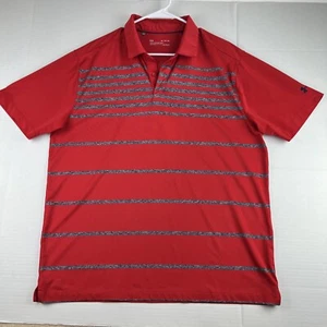 Camisa polo de golf Under Armour HeatGear suelta roja con rayas grises XL para hombre - Imagen 1 de 17