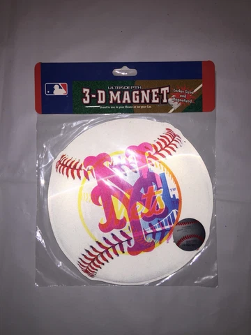MLB BASEBALL 5” NEW YORK CITY METS  NY MAGNET LOCKER REFRIGERATOR PARTY FAVOR Cover