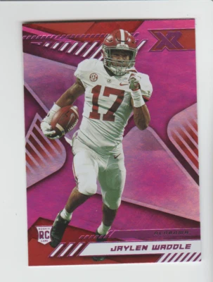 2021 Panini XR Draft Picks Pink #185 Jaylen Waddle RC, Miami Dolphins - Image 1 of 2