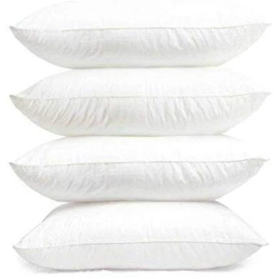 NIGHTS UK Luxury Bounce Back Pillows Hotel Quality Hollow Fibre Filling Pillows 4 Pack