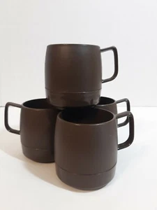 Vintage Dinex Thermoskanne 4er Set Thermo Kaffeebecher Tasse Camping Reise - USA - Bild 1 von 5