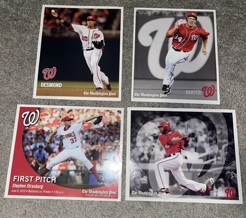 Washington Post Nationals Insert Poster Lot Bryce Harper Strasburg Werth Cover