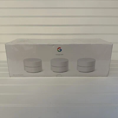 Google Mesh Router 3 Pack (GA02434-US) BRAND NEW FACTORY SEALED SHIP'S FREE  - Image 1 of 4