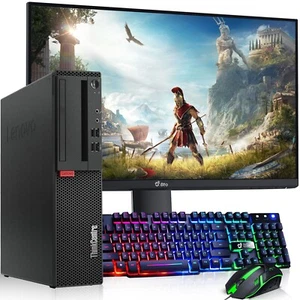 Lenovo Gaming PC i5-8500 32GB 1TB SSD New 24" LED Nvidia GTX 1050ti Windows 11 - Picture 1 of 8