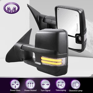Pair Power Fold Heated LH+RH w/ DRL BSM For 2008-2021 Toyota Sequoia Tundra - Picture 1 of 12