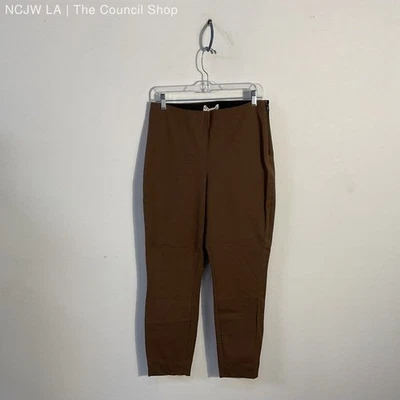 Pantalones de Trabajo Everlane Marrón Cacao Bi Elastizado Algodón Nuevo con Etiquetas - Talla 10 Foto 1 de 4