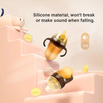 Biberon latte morbido per bambini 150 ml/240 ml allattamento biberon alimentazione notturna - Immagine 1 di 4