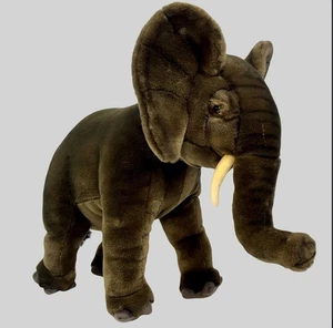 Peluche Hansa African Elephant Cub (3824) 20” de largo 16” de alto cosido a mano realista - Imagen 1 de 10