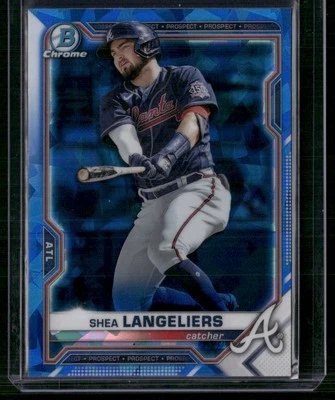 2021 Bowman Chrome Sapphire Edition #BCP-157 Shea Langeliers Prospects - Image 1 of 2