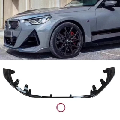 Parachoques delantero divisor labio negro brillante para BMW G42 230i M240i 2022-2025 cupé Foto 1 de 4