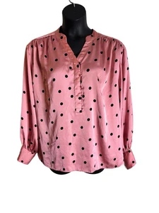 Blusa Rygrass para mujer talla grande 2X a lunares - rosa con lunares negros - Imagen 1 de 3