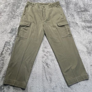 Brooks Brothers Clark Modern Cargo Hose Herren 34X30 Seitentaschen Faded Green - Bild 1 von 15