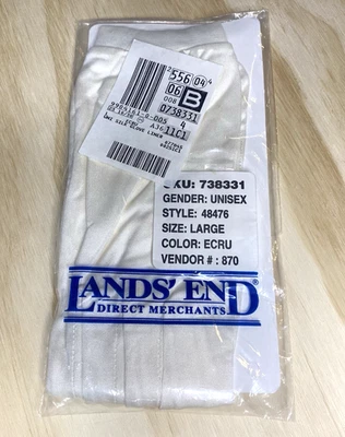 Guante de Seda Unisex Lands End Forros Blancos Grande Crudo Nuevo en Paquete De Colección NUEVO Guantes Foto 1 de 4