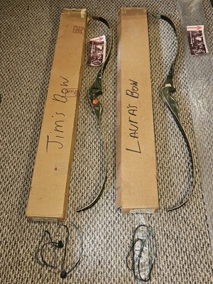 NOS Pair Vtg 1970s FRED BEAR KODIAK MAGNUM Recurve Bows 55# & 40# Original Boxes - Image 1 of 4