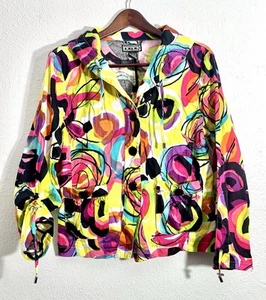 Giacca blazer BEREK taglia L grande colorata con bottoni indossabile arte regolabile - Foto 1 di 6
