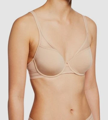 $99 Sujetador Maison Lejaby Mujer Beige Ajustable Acolchado Demi Espaciador Talla 38D Foto 1 de 2