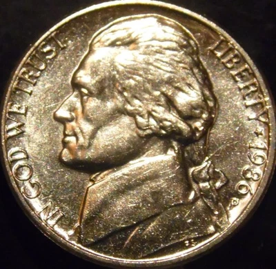 1986-P Jefferson Nickel Gem BU Uncirculated Full Steps Full Step - Image 1 of 2