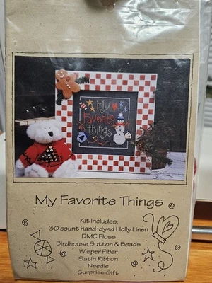 Kit punto de cruz Lizzie Kate MIS COSAS FAVORITAS vacaciones de Navidad ~ muñeco de nieve Foto 1 de 4