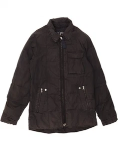 ARMANI JEANS Mens Padded Jacket UK 40 Large Black Polyamide BX02 - Picture 1 of 7