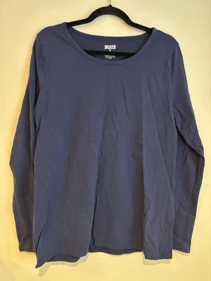 Duluth Trading Co. Mujer Azul Manga Larga 95% Algodón Talla XL Foto 1 de 4