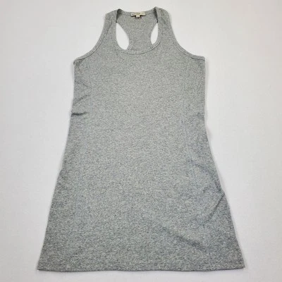 Womans Y2K HAUTE HIPPIE NUDE gray Sleeveless Racer Back Mini Tank Dress Sz M - Image 1 of 4