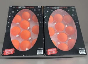 The Christmas Shoppe Handcrafted Glass Ornaments Neon Orange Halloween Lot NEW - Bild 1 von 5