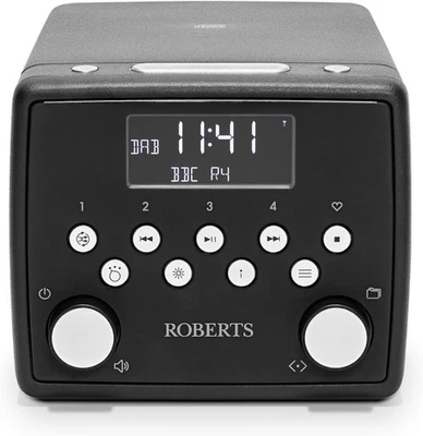 SOUND49 FM/DAB/DAB+ Digital Radio with Bluetooth, Alarms and CD Player, black - Image 1 of 4