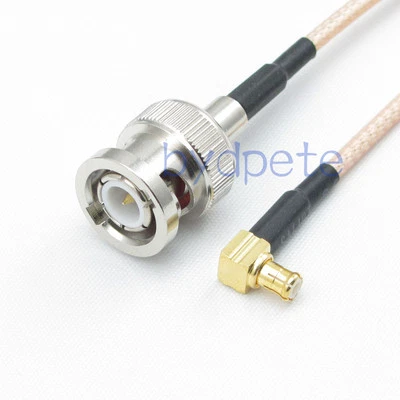 MCX male right angel to BNC plug RF Pigtail Jumper Coaxial RG316 Cable anylength - Image 1 of 4