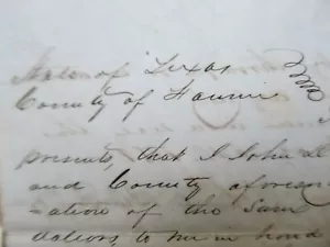 EXTREM SELTEN 1851 STATE OF TEXAS Rechtsurkunde Dokument, Gesetz, Grayson, schwarzes GESCHENK - Bild 1 von 17