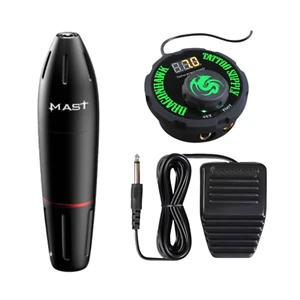 Pen Rotary Tattoo Maschine Pedal Schalter Netzteil Tattoo Kit für Tätowierer - Bild 1 von 17