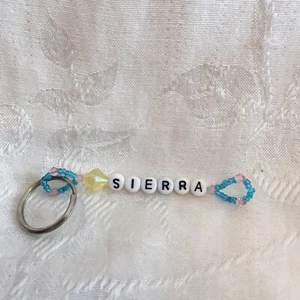 SIERRA (yellow/blue) personalized keychain-NEW - Picture 1 of 1