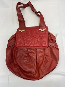 Cromia Red Leather Shoulder Bag Purse Made In Italy Quilted - Picture 1 of 20
