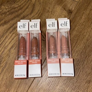 4x E.L.F. Lápiz labial satinado Srsly néctar y crema vegano suave sedoso - Imagen 1 de 2
