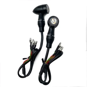 Mini Led Blinker 3in1, Bullet Custom Bobber Alu-Gehäuse schwarz, E-geprüft - Bild 1 von 5