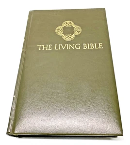 The Living Bible Paraphrased TYNDALE Hardcover Green Padded Soft Feel Book, NICE - Imagen 1 de 16