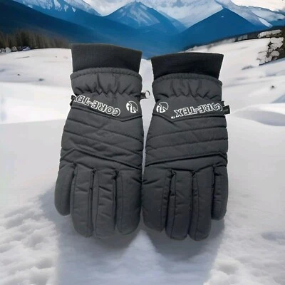 Guantes de esquí de colección Gordini Gore-Tex para mujer talla pequeña negros cuero palma nieve cálidos  Foto 1 de 4